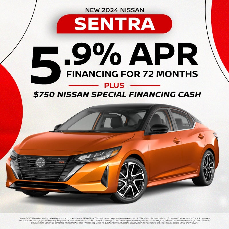 2024 Nissan Sentra 5.9% with $750 Nissan Special Financing 