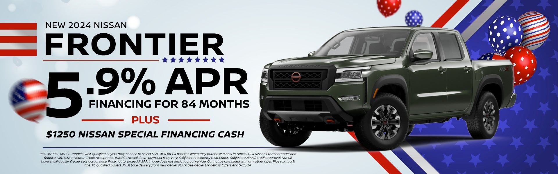 2024 Nissan Frontier 5.9% for 84 months | $1250 Nissan Cash